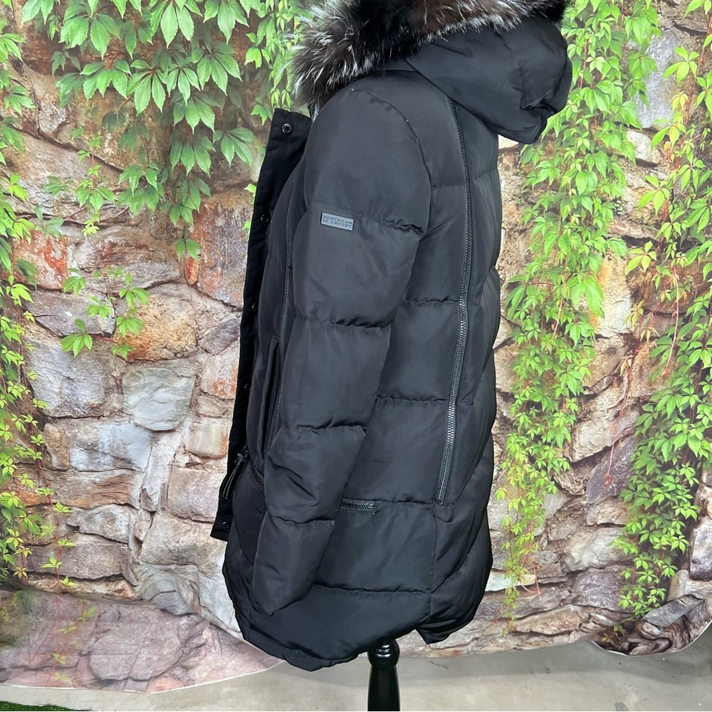 DEREK LAM 10 CROSBY Black Designer Cozy Duck Down and Fox Fur Parka, XS - Picture 9 of 16